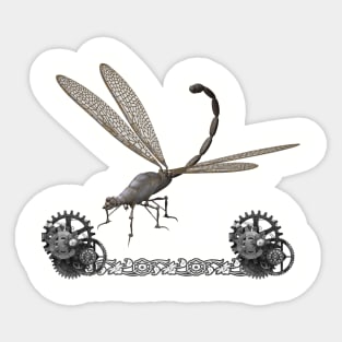 steampunk dragonfly Sticker